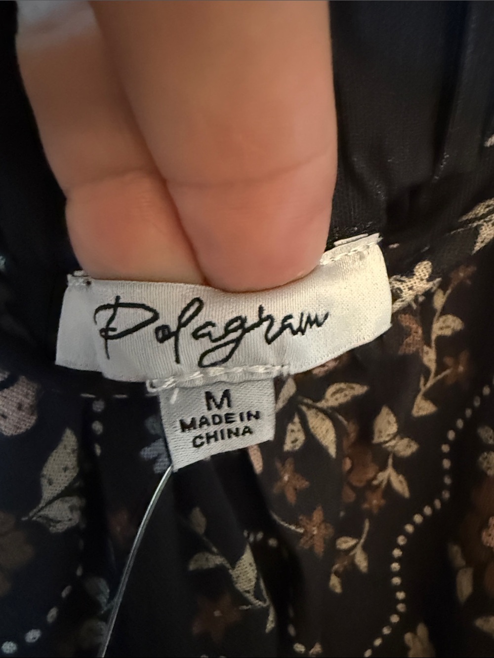 NWT Polagram Dark Floral Tiered Midi Maxi Skirt with Pockets - Size M - Picture 3 of 10